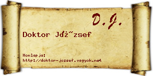 Doktor József névjegykártya