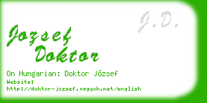 jozsef doktor business card