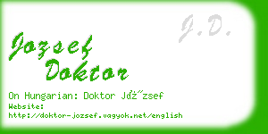 jozsef doktor business card